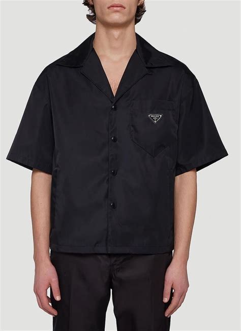 black prada shirt mens|Prada cettire men's shirt.